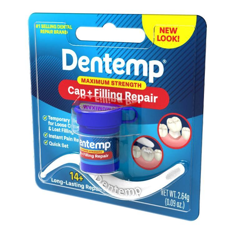 Dentemp Maximum Strength Loose Cap and Lost Filling Repair - Denture Repair Kit for Instant Pain Relief