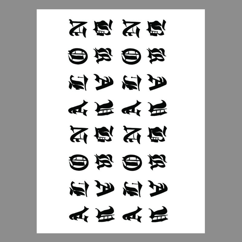 Letter Pattern Temporary Tattoo Sticker, Fake Tattoo Paste, Body Art Tattoo Sticker for Men & Women