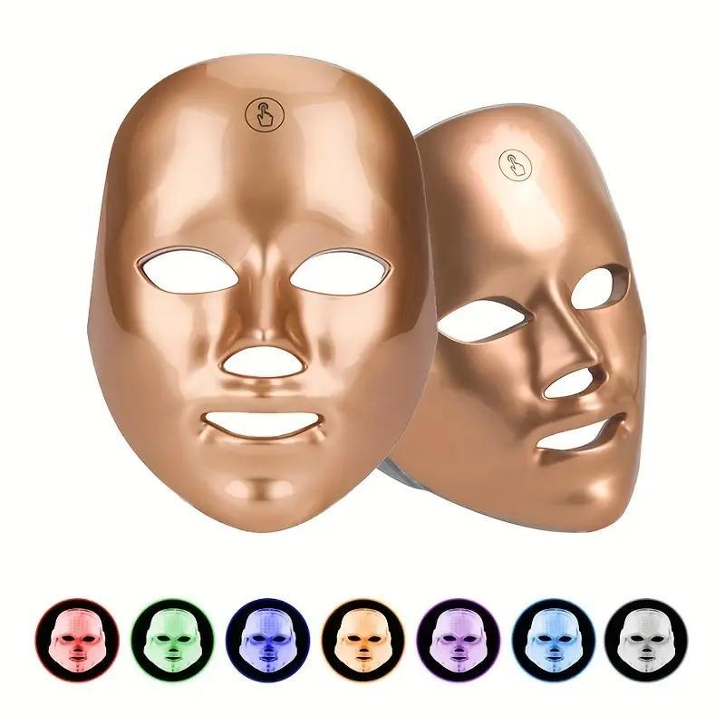 LED Light Facial Mask Beauty Instrument, 1 Count LED Face Mask Skincare Instrument, Professional Beauty Facial Mask Instrument for Women & Men