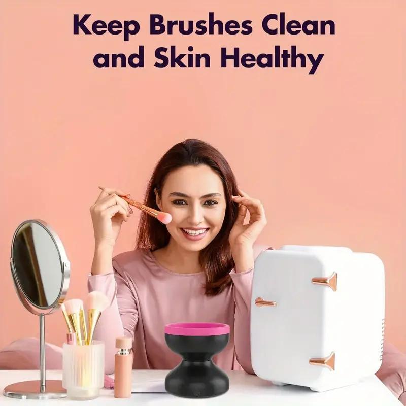 Electric Makeup Brush Cleaner, Automatic Makeup Brush Cleaning Machine, Makeup Brush Cleaning Tool, Makeup Tool for Women