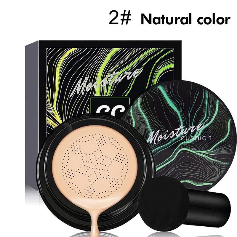 Moisturizing Mushroom Head Air Cushion CC Cream, Long Lasting Hydrating Makeup Base, Full Coverage Flawless Makeup Cream, Lightweight Concealer Foundation Cosmetic Product, Makeup Products