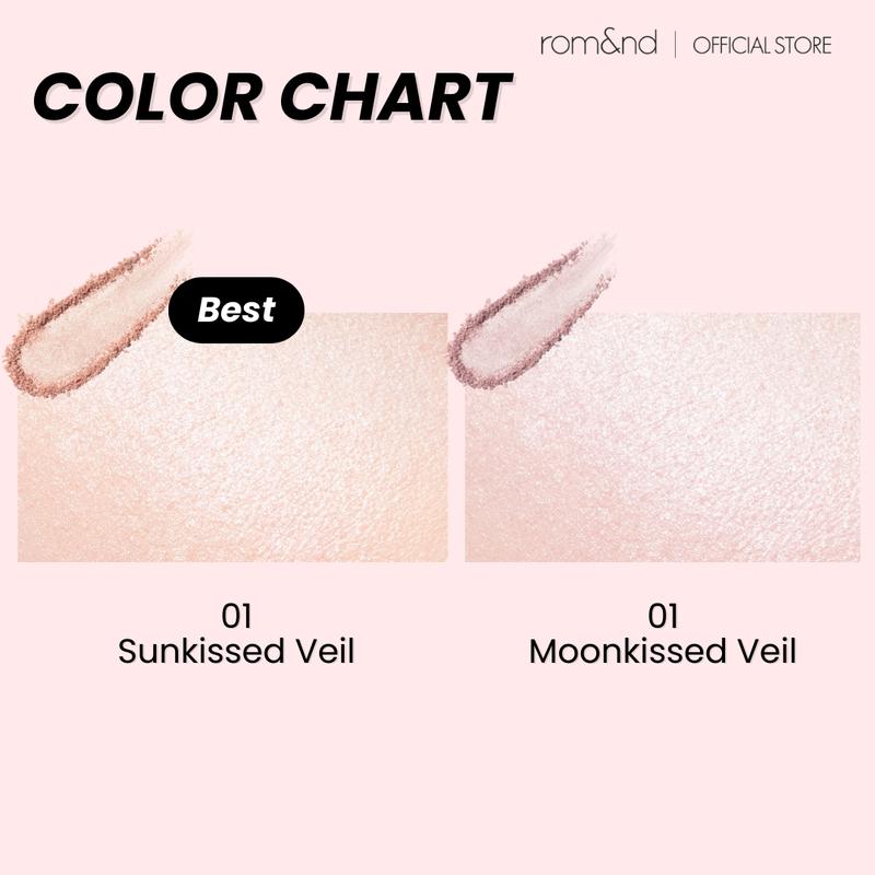 [rom&nd Official Shop] rom&nd See-Through Veillighter 50g, Powder Natural Glow Highlighter and Blush, Shimmery Finish, Synthetic Contour Synthetic