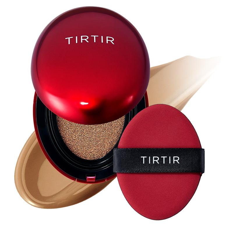 [TIRTIR] Mask Fit Red Cushion (33 Shades), Long lasting, High Coverage Semi Matt Light Finish, Korean Cushion Makeup Concealer Foundation