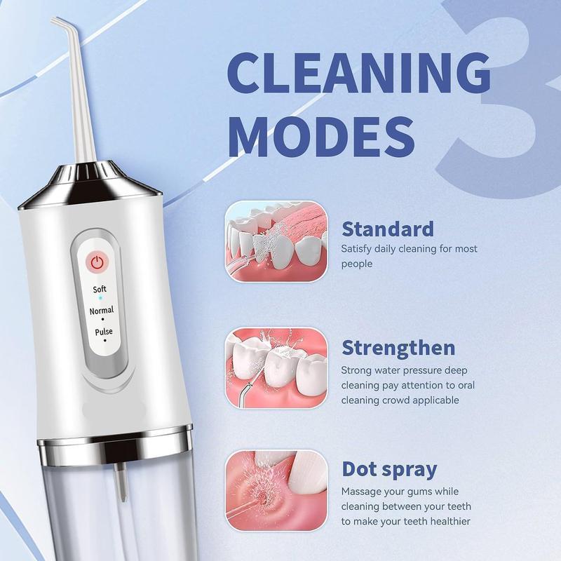 Oral Irrigator 4 In 1 Water Flosser Cordless Portable and Rechargeable Irrigation Cleaner -Comprehensive Daily Teeth Care Solution for Men Women