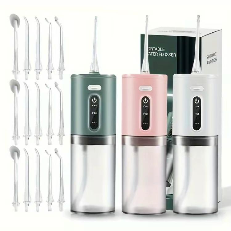 Pink 3-Color Cordless Water Flosser – 280ML Portable Oral Irrigator, Lightweight Daily Essential, Perfect Halloween Gift and Fall Accessory