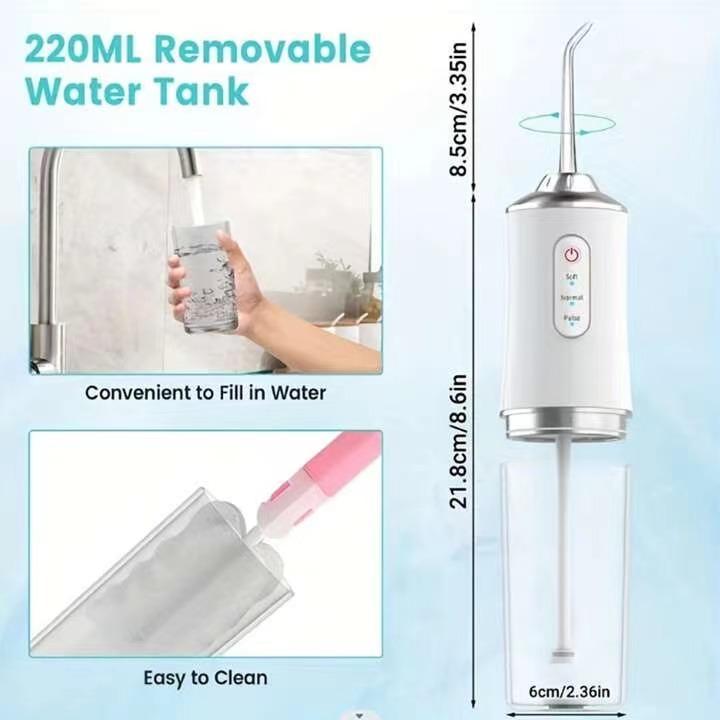 Oral Irrigator 4 In 1 Water Flosser Cordless Portable and Rechargeable Irrigation Cleaner -Comprehensive Daily Teeth Care Solution for Men Women