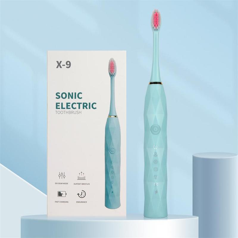 Portable Electric Toothbrush, 1 Set USB Rechargeable Sonic Teeth Cleaning Toothbrush with Replacement Brush Heads, Oral Care Product for Travel & Home Use