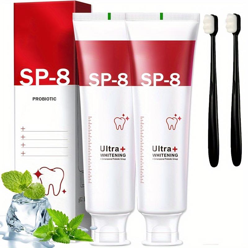 SP-8 Probiotic Toothpaste: Gently cleanses and whitens teeth, removes smoke and coffee stains, freshens breath whitening and oral care gift.SP-8 Probiotic Ultra+ Whitening Healthy Toothpaste - Deep Clean, Refresh Breath, Care for the Mouth Cleansing