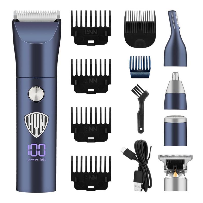 5-in-1 Cordless Grooming Kit, Waterproof USB Rechargeable Beard Trimmer For Men, Body Mustache Nose Hair Groomer Precision Trimmer, Gift For Christmas & Fall, Winter Gift