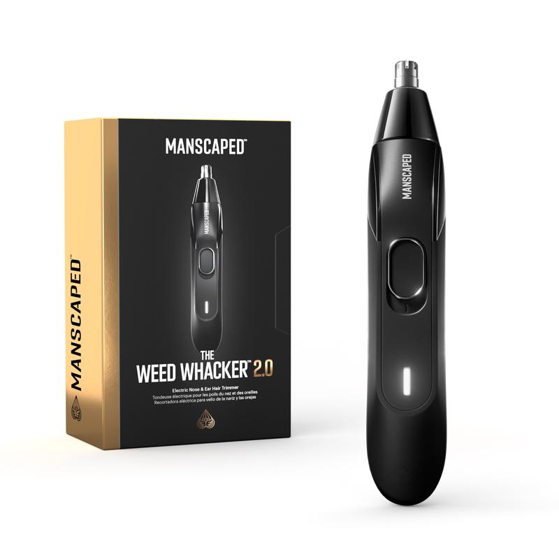 MANSCAPED® The Handyman™ Travel Duo includes The Weed Whacker® 2.0 Nose & Ear Hair Trimmer and Portable Men’s Compact Facial Hair Shaver with Long-Hair Leveler & Foil Blades