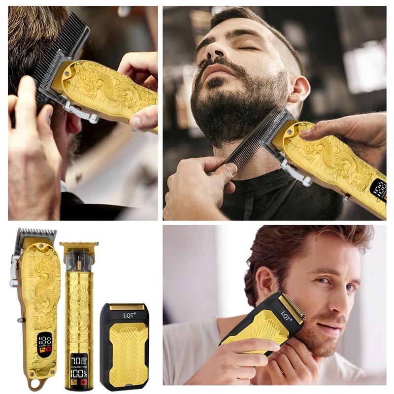 Professional Barber Clippers Kit, 1 Box Rechargeable Hair Trimmer & Accessories, Hair Cutting Machines for Men, Great for Stylists Barbershop Salon Home Use, Christmas Gift, Barber Kit