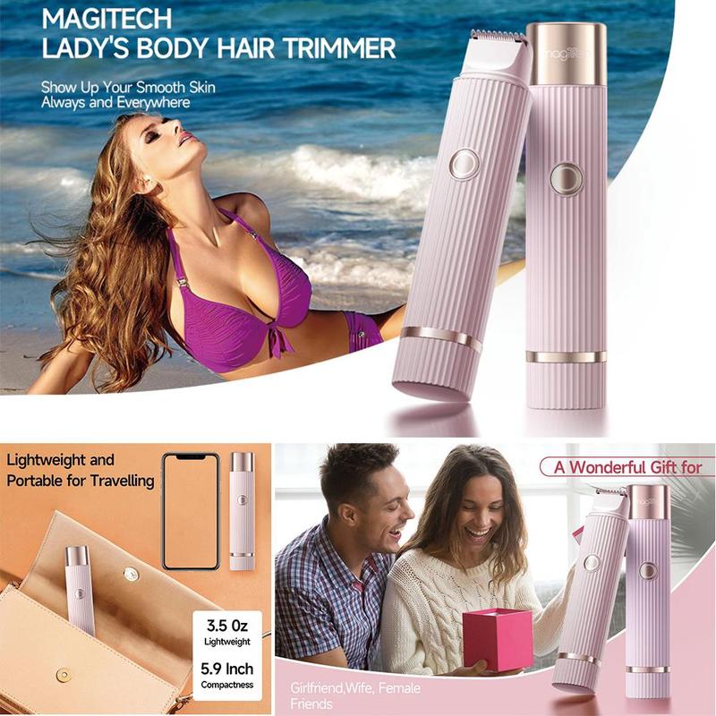 2 in 1 Electric Shaver for Women, 1 Set Rechargeable Face Hair Trimmer for Women, Waterproof Hair Removal Tool for Body, Face, Legs