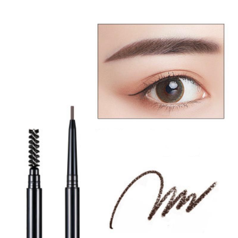 Long Lasting Eyebrow Pencil, 1 3 Counts Double Headed Eyebrow Pencil, Waterproof Eyebrow Pencil with Eyebrow Brush, Beauty Cosmetic, Christmas Gift