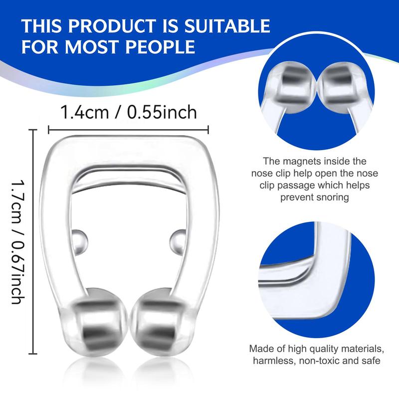 Nose Clip & Anti Snoring Spray, 2 Counts Improve Airflow and Relieve Nasal Congestion Products, Nasal Treatment for Men & Women