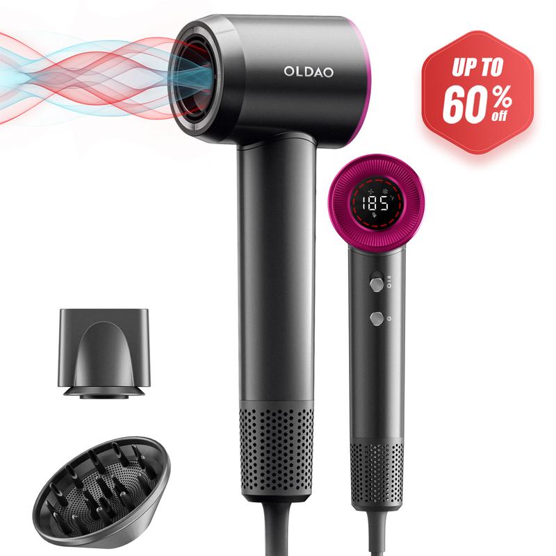 [Black Friday Deal]OLDAO High Speed Hair Dryer,Negative Ions,Temperature Control Technology,Salon Styling,4 Temperature Settings,Ergonomic Design,Perfect Gift