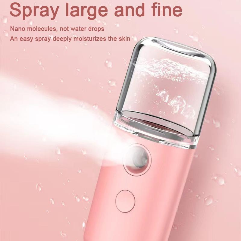 USB Rechargeable Nano Sprayer, Portable Handheld Facial Steam Beauty Instrument, Hydrating Skin Care Tool for Women & Girls