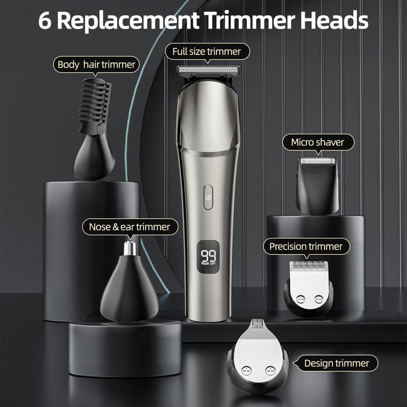 Beard Trimmer for Men - 11 In 1 Mens Grooming Kit with Hair Clippers, Electric Razor, Shavers for Mustache, Body, Face, Nose & Ear Hair Trimmer, Gifts for Men, Waterproof