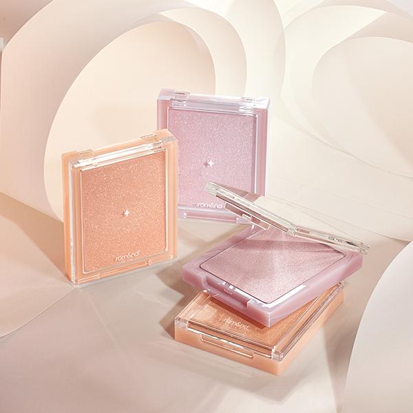 [rom&nd Official Shop] rom&nd See-Through Veillighter 50g, Powder Natural Glow Highlighter and Blush, Shimmery Finish, Synthetic Contour Synthetic