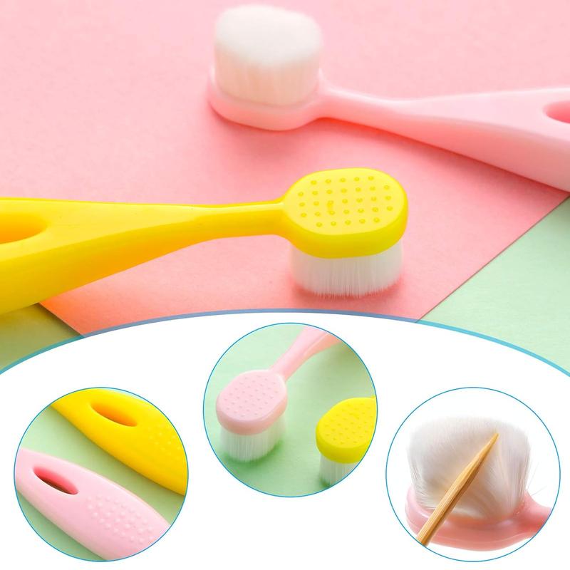 6 Pieces  Extra Soft Nano Toothbrush  Bristles Toothbrush  Micro Nano Manual Toothbrush Set with 20000 Bristles for Age 1 and Above Boys Girls Gum Protecting Cleaning (Cute Style)