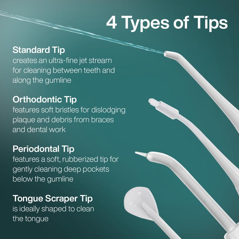 AquaSonic Aqua Flosser Standard, Lightweight & Waterproof, 5x More Effective than Traditional Flossing