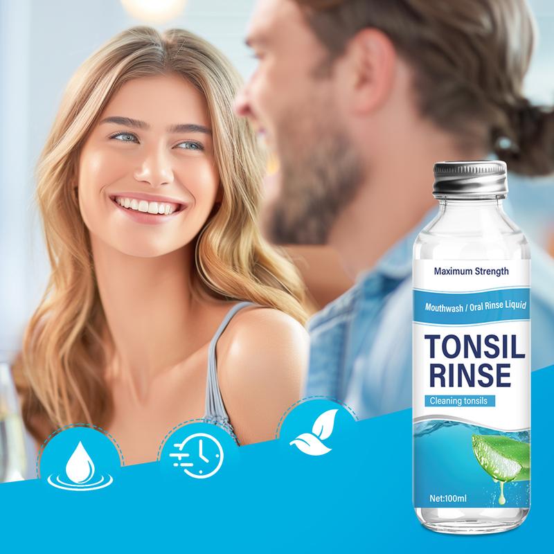 Tonsil Stone Remover, Natural & Alcohol Free Oral Rinse Liquid, Tonsil Stone Mouthwash Treatment, Effectively Fresh Breath & Eliminate Bad Breath, Blue