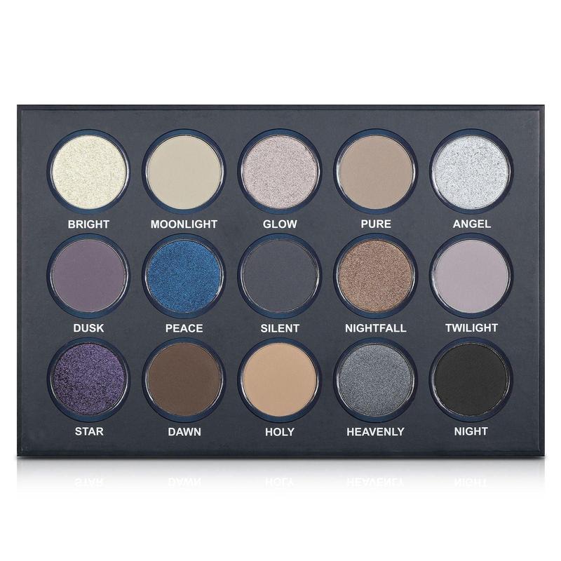 Lurella Cosmetics Silent Night Eyeshadow Palette - Deep Blues, Browns, and Purples - Makeup