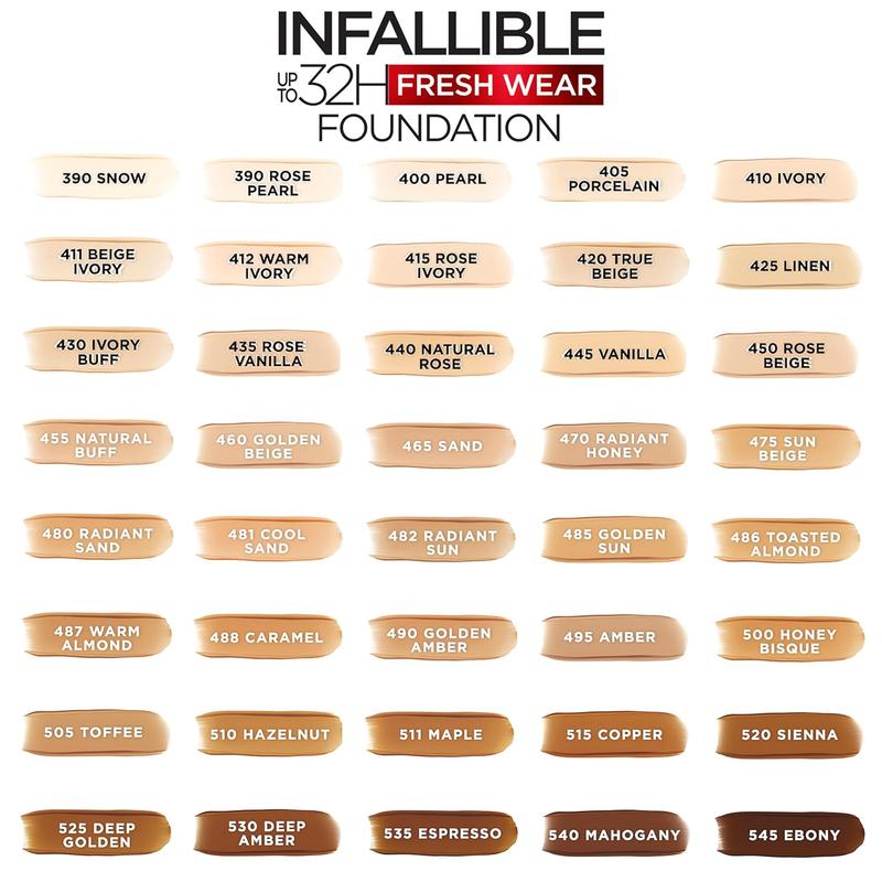 Makeup Infallible Up to 32 Hour Fresh Wear Lightweight Foundation, 420 True Beige, 1 Fl Oz, Packaging May Vary