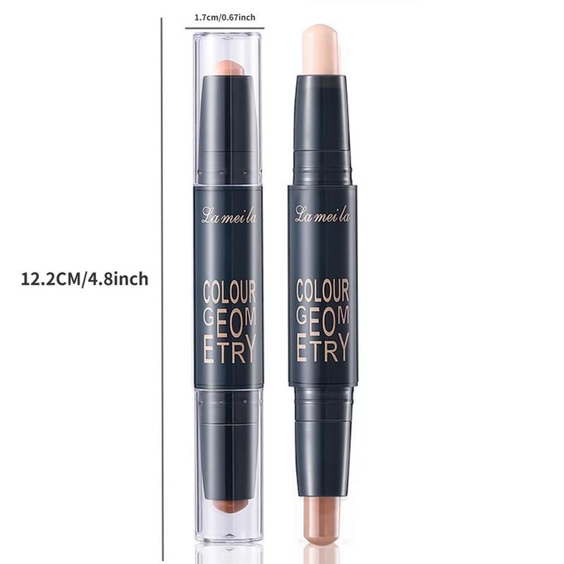 New Cream Stick 2 in 1 Contouring Sticks, Creamy Face Shaping Stick with Light Texture Highlighter for Women Face Primer Base