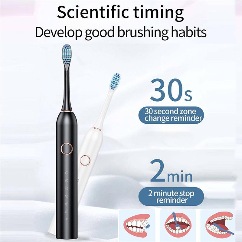 Electric Toothbrush Set, 3 Boxes set Electric Toothbrush & Replacement Brush Heads, Oral Care Product for Adults, Daily Oral Care Product