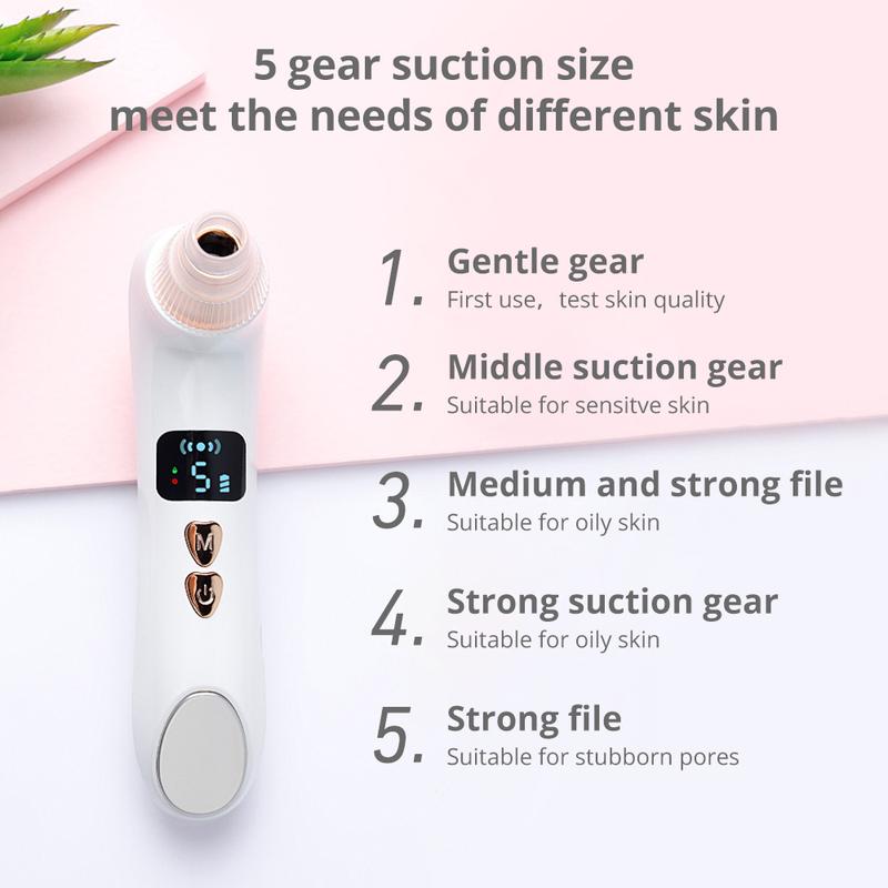 Electric Face Nose Blackhead Remover Pore Cleaner Pimple Acne Vacuum Visual Wifi Cleansing Facial Adjustable Blackhead Removal pore vacuum