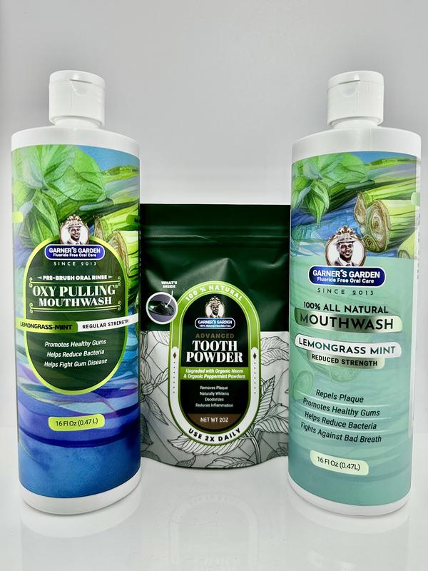 Garner's Garden Oral Care Trio Tooth Powder and Mouthwash