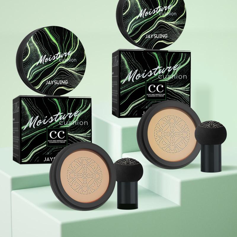 Mushroom Head Air Cushion CC Cream, Long Lasting Moisturizing Makeup Foundation, Full Coverage Flawless Makeup Base Primer