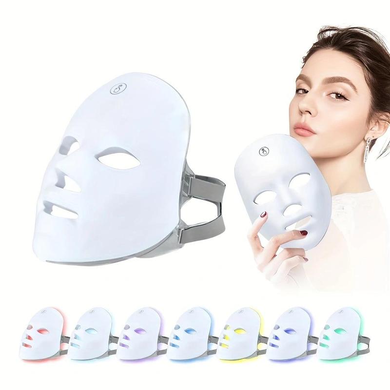 LED Light Facial Mask Beauty Instrument, 1 Count LED Face Mask Skincare Instrument, Professional Beauty Facial Mask Instrument for Women & Men