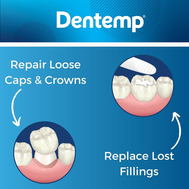 Dentemp Maximum Strength Loose Cap and Lost Filling Repair - Denture Repair Kit for Instant Pain Relief