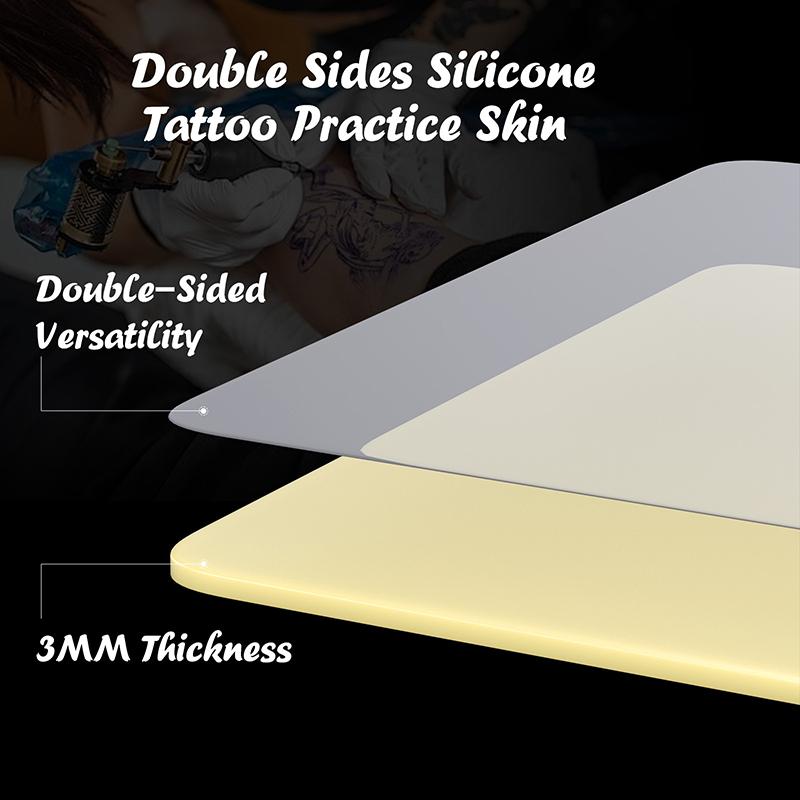 TAIDU Tattoo Silicone Practice Skin 6pcs Size 7.6X11.4 Inch 3mm Thickness Soft Silicone Fake Skins for Beginners and Tattoo Artists Cosmetics