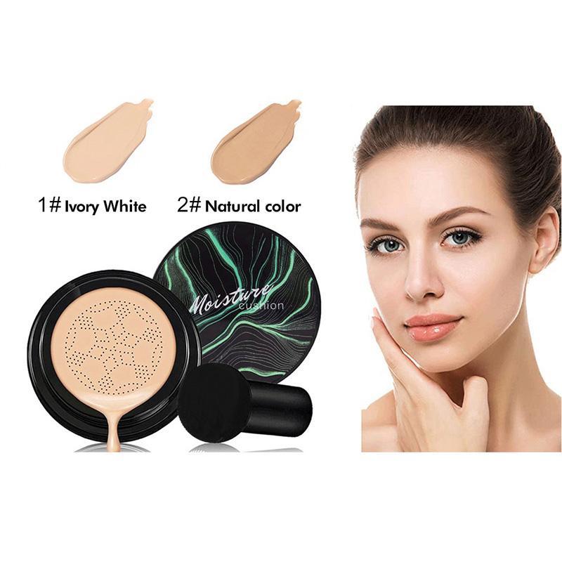 Moisturizing Mushroom Head Air Cushion CC Cream, Long Lasting Hydrating Makeup Base, Full Coverage Flawless Makeup Cream, Lightweight Concealer Foundation Cosmetic Product, Makeup Products