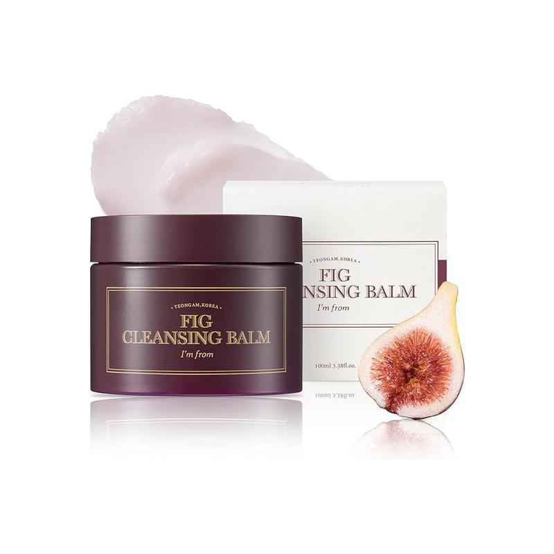 [I'm From Official Shop] Fig Cleansing balm 100ml, korean makeup remover, vegan, Easy to rinse off, Fig oil water 7.8% with Peptide and Amino Acid, Makeup Meltaway, makeup melting balm to oil, Facial Wash Facial Cleansing Comfort Cleanser Facial Skincare