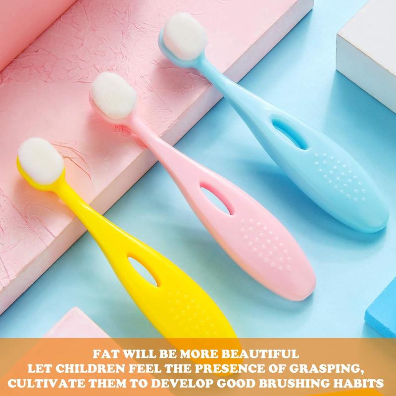 6 Pieces  Extra Soft Nano Toothbrush  Bristles Toothbrush  Micro Nano Manual Toothbrush Set with 20000 Bristles for Age 1 and Above Boys Girls Gum Protecting Cleaning (Cute Style)