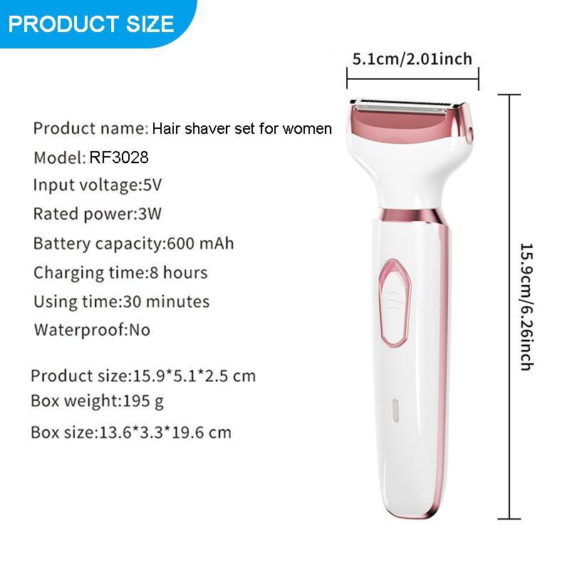 4 in 1 Electric Shaver, 1 Box Rechargeable Electric Hair Removal Tool, Portable Hair Removal Tool for Face, Nose, Legs, Underarms, Bikini, Body Care Products