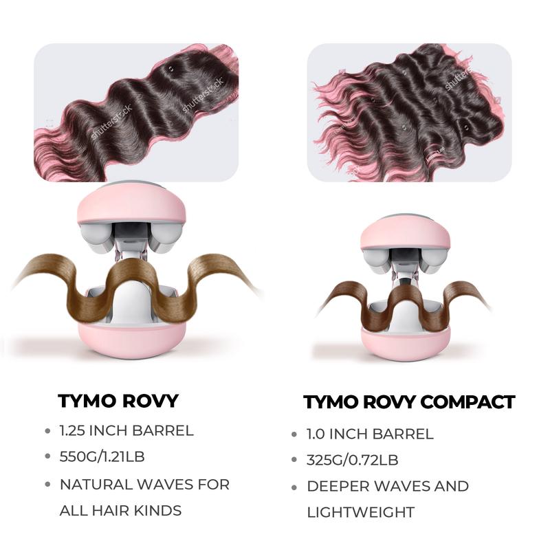 TYMO Ring Plus Ionic Hair Straightener Brush & Rovy Compact & Hair Oil - Compacted Wave Curling Iron for Easy Comfort Styling hair