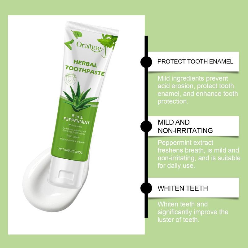 Aloe Vera Toothpaste & Brightening Toothpaste, 1 Count 2 Counts Deep Cleaning Toothpaste, Oral Care Toothpaste for Men & Women