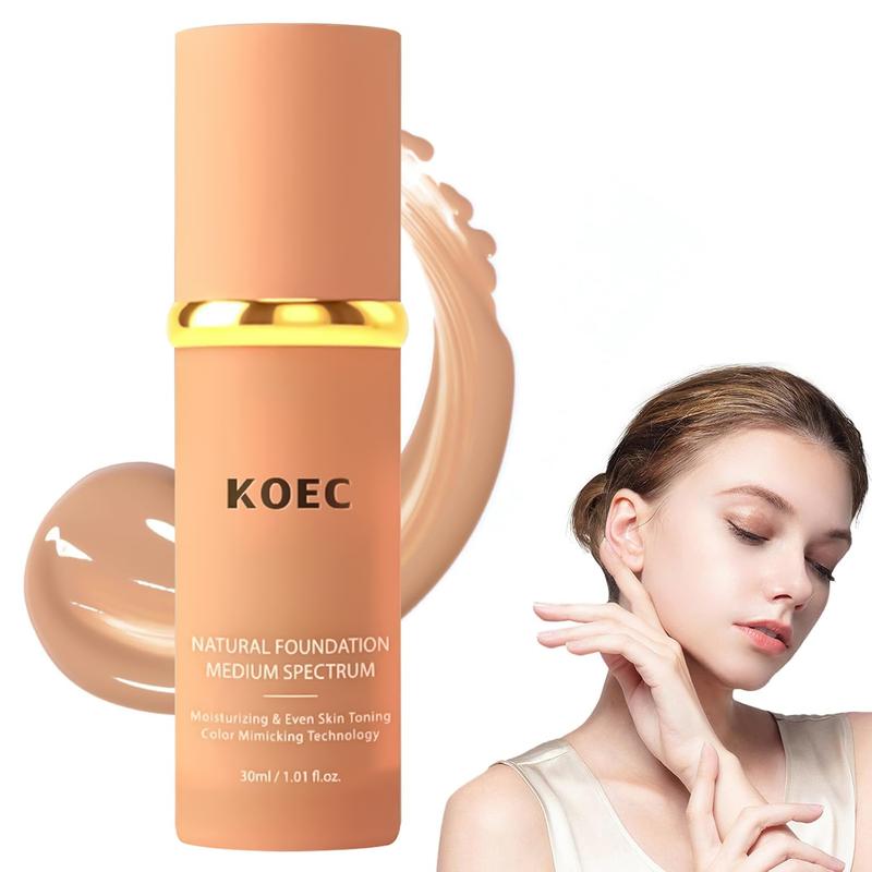 KOEC - 4 In 1 Foundation, Concealer Coverage - Medlium Shade For Compiete Makeup Look Long Wear Foundation Cosmetic Clear Color Viral Concealer Foundation Tiktok Korean Cosmetics Beauty Makeup Concealer Luxury Grace