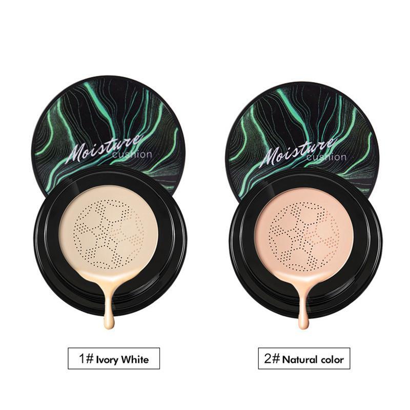 Moisturizing Mushroom Head Air Cushion CC Cream, Long Lasting Hydrating Makeup Base, Full Coverage Flawless Makeup Cream, Lightweight Concealer Foundation Cosmetic Product, Makeup Products