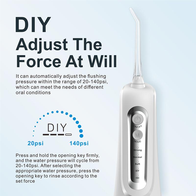 VUFVOID Classic Cordless Water Flosser, 4 Cleaning Modes, DIY Mode, USB Rechargeable, 300ml Big Tank, Oral Irrigator for Home and Travel