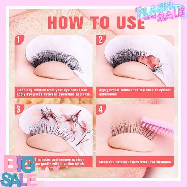 VEYES INC Cream Lash Remover for Lash Extensions 10g Low Irritation Eyelash Glue Remover Lash Tech Supplies for Professional or Salon Use Peach