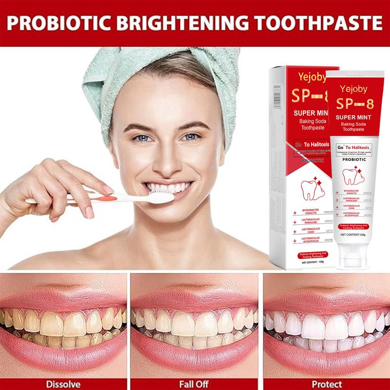 [Only $10.99!!!] SP-8 Triple Whitening Probiotic Whitening Toothpaste, Free of Fluoride, Hydroxyapatite, Anti plaque, Oral Health Management,sp-8,sp-6,sp8,sp6