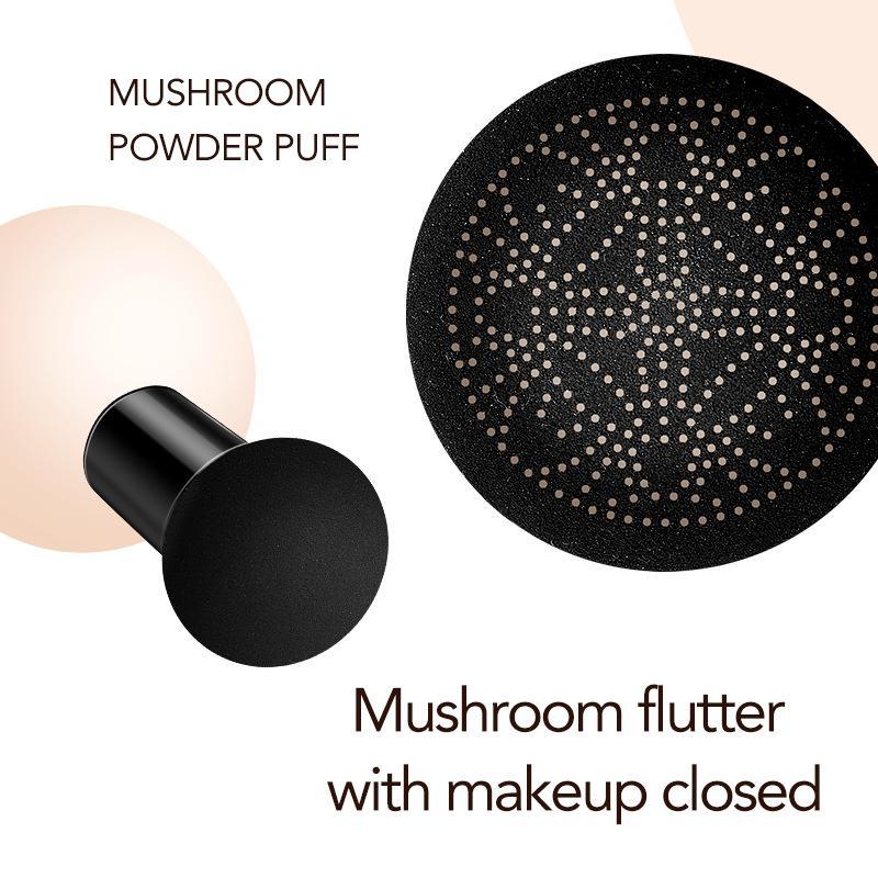 Air Cushion CC Cream Set, Moisturizing Concealer Foundation with Mushroom Head Brush, Long Lasting Full Coverage Makeup Cream, Lightweight Concealer Foundation, Cosmetics Makeup Accessories