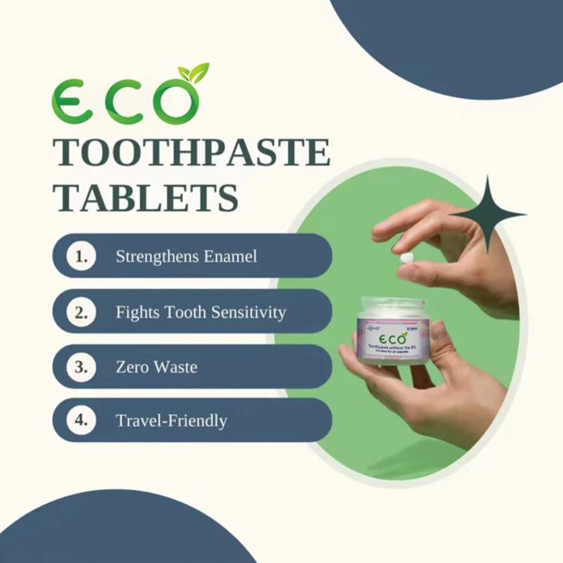 ECO Organic Coconut Toothpaste Tablets with Natural Ingredients for Oral Health Management and Fresh Breath Mint, 2024 natural toothpaste