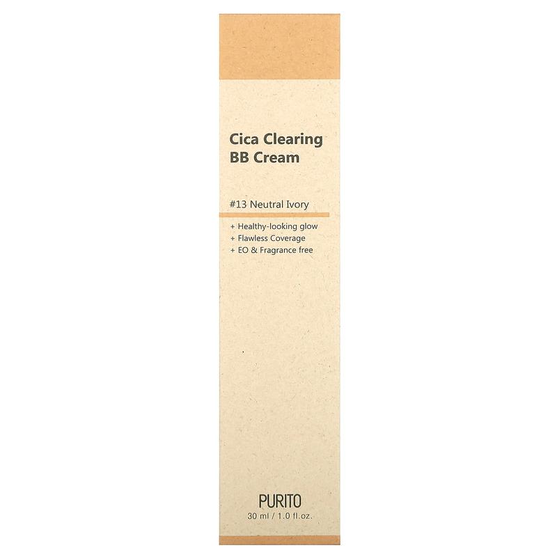 Purito Cica Clearing BB Cream, 13 Neutral Ivory, 1 fl oz (30 ml)