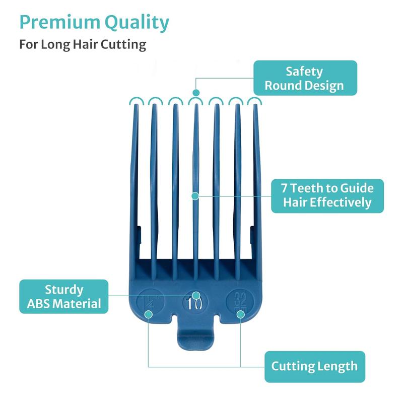 Gorgeous 2 Professional Extra Long Clipper Guards! These amazing guides fit Wahl Clippers perfectly. They are coded clipper combs replacement, available in 1.5